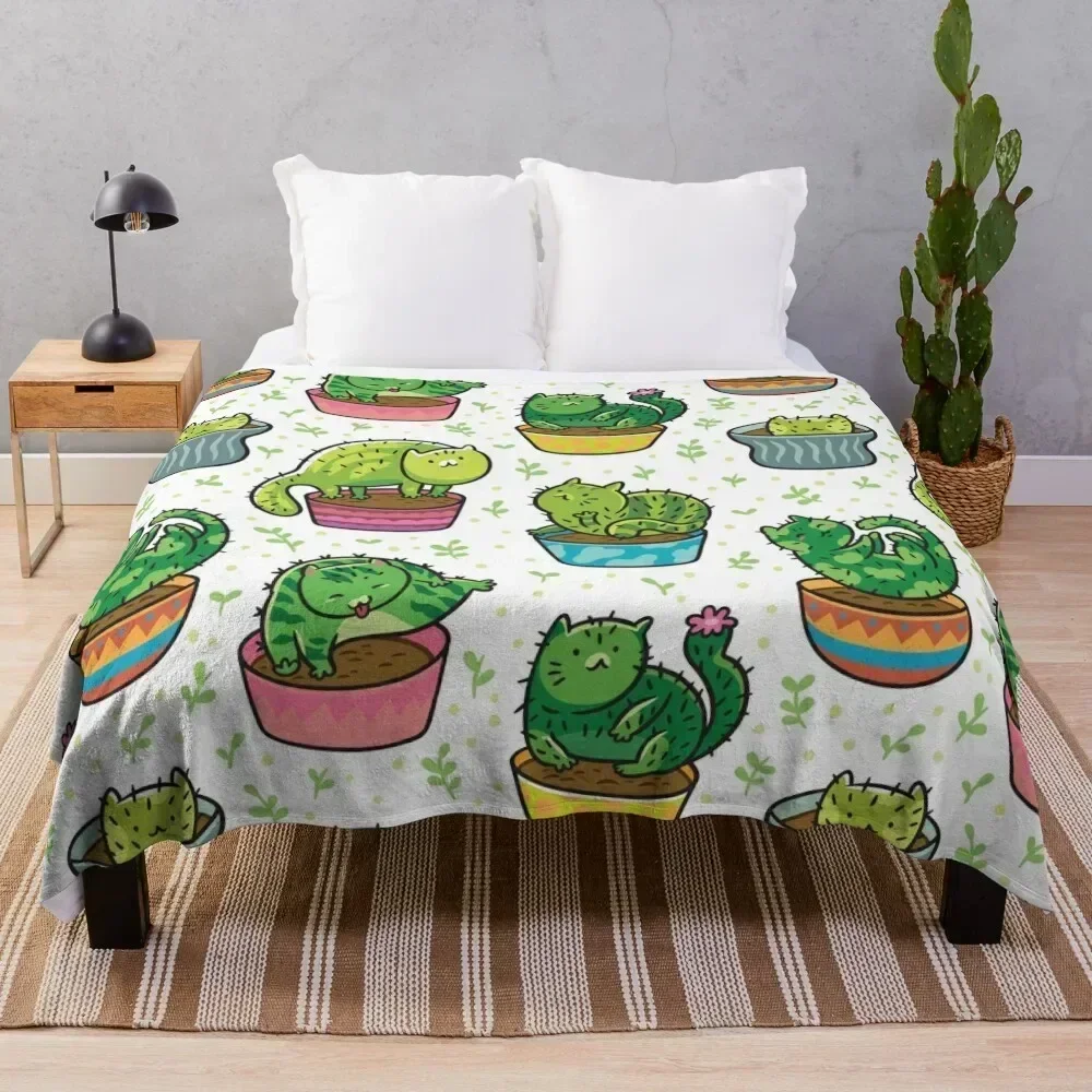 

Catcus Throw Blanket Warm Comfortable Blanket Gift for Parents Friends