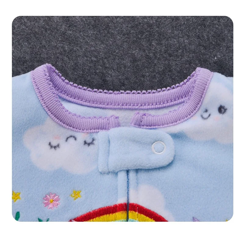 Newborn Infant Baby Boy Girls Romper Spring Autumn Warm Polar Fleece Long-Sleeve Style Jumpsuit Baby Overalls Children Clothes