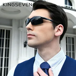 KINGSEVEN Polarized Cycling Men Aluminum Sunglasses Driving Mirror Lens Male Sun Glasses Aviation Women For Men Eyewear 9126