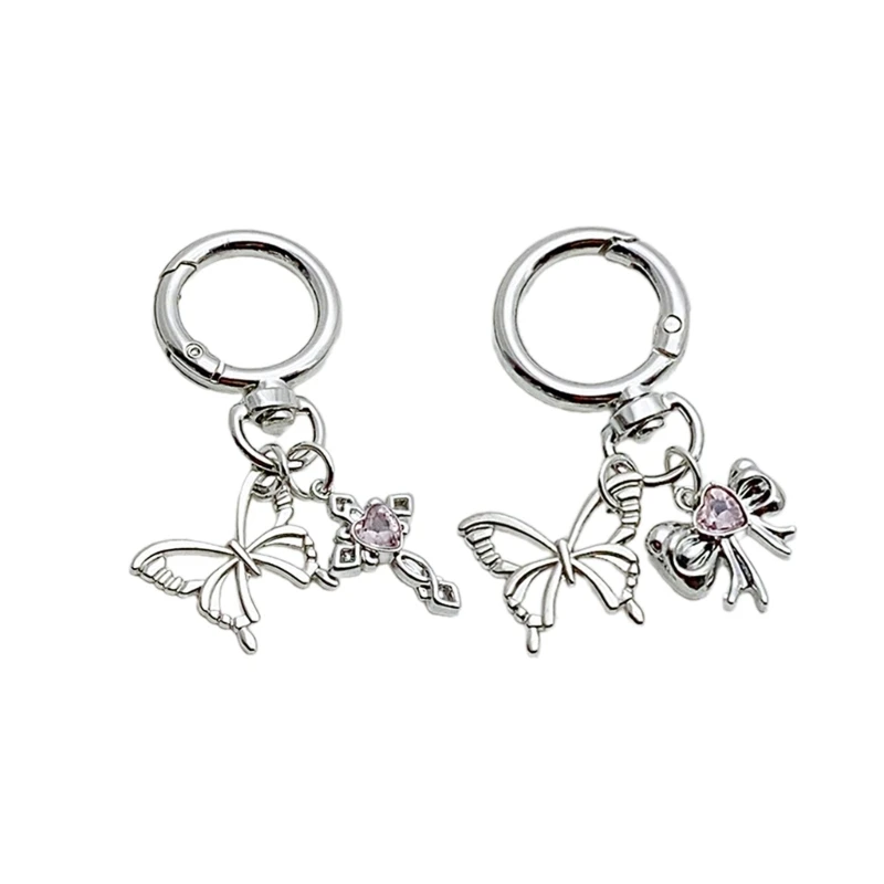 

Unique Butterfly Bows Charm Keychain Decorations Bag Pendant Keyring Fashion Accessories for Key Handbag Backpack and Pu