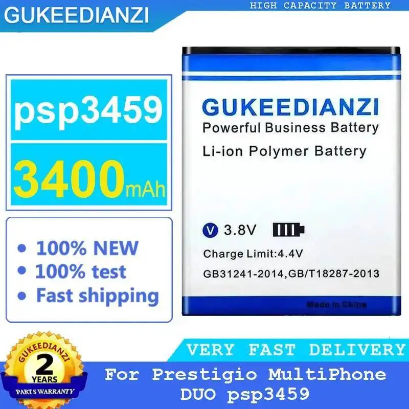 

Для Prestigio Multiphone Duo Psp3459 Аккумулятор мобильного телефона Безопасный 3400 мАч Прочный