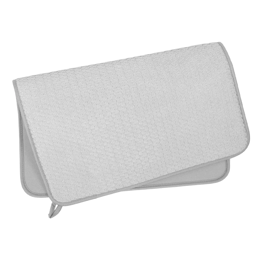 

Large Grey Microfiber Dish Drying Mat Absorbent Quick Dry Kitchen Counter Mat Draining Pad Non Slip Dish Drying Pad