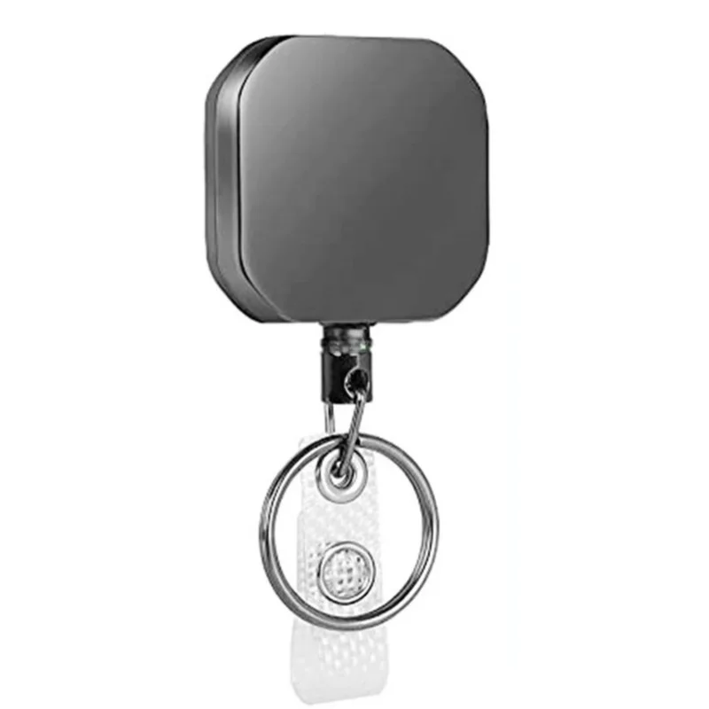 Diebstahlsicherer und leicht ausziehbarer Schlüsselanhänger mit Schnalle, Gürtelclip und quadratischem Design – Auto-Schlüsselanhänger-Zubehör