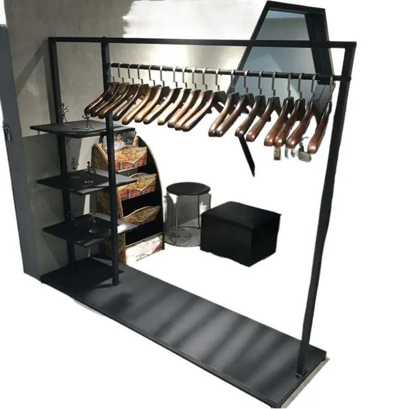 

Wrought iron hanger floor-to-ceiling bedroom multi-functional hanger simple living room clothes storage