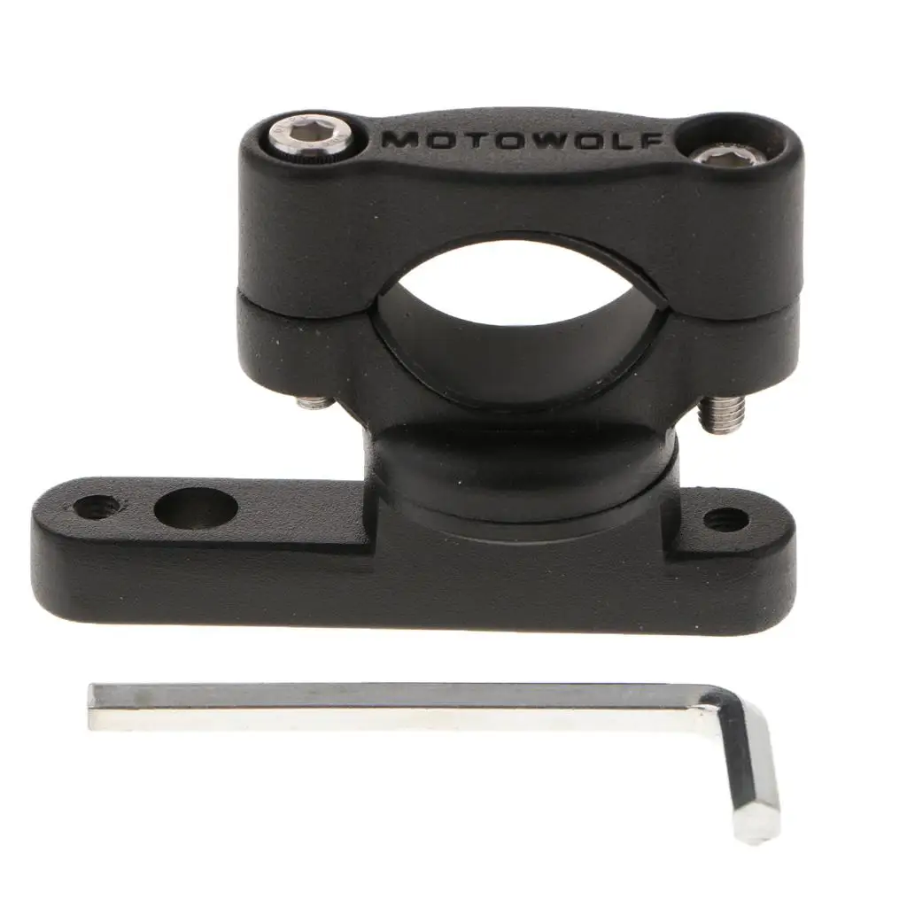 1 Piece Black Motowolf Motorbike Rearview Mirror Rotatable Expander Bracket Holder Clamp