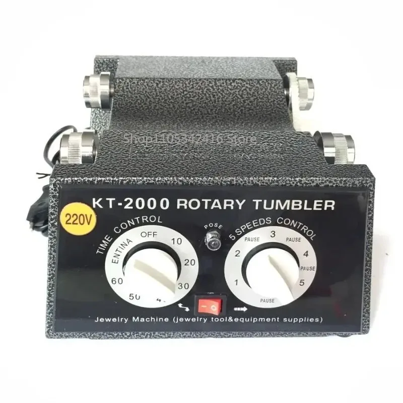 5kg Rotary Tumbler Jewelry Polisher, Bead Surface Cleaner with Timer – Drum Polishing Finisher Machine for Chamfering
