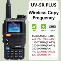 NEW Quansheng Walkie Talkie UV-5R PLUS Type-c Long Range Air Dual-Band 2-Way Radio 5W High Power 2200mAh Portable 200 Channel