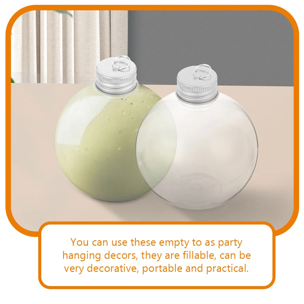 

6Pcs Clear Bulb Shaped Juice Bottles Leakproof Portable Plastic Bottles for Milk Juice Yogurt Storage Candy Bottle