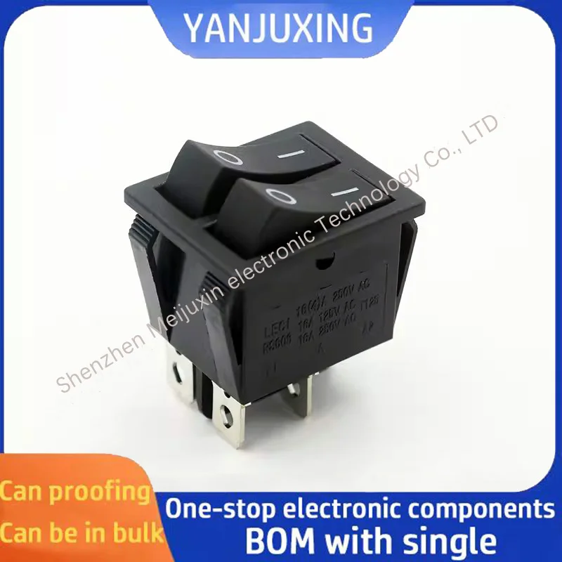 1pcs/lot RS606 High power 2 speed 4 pin boat switch 32*25 double double card CQC KC UL certification