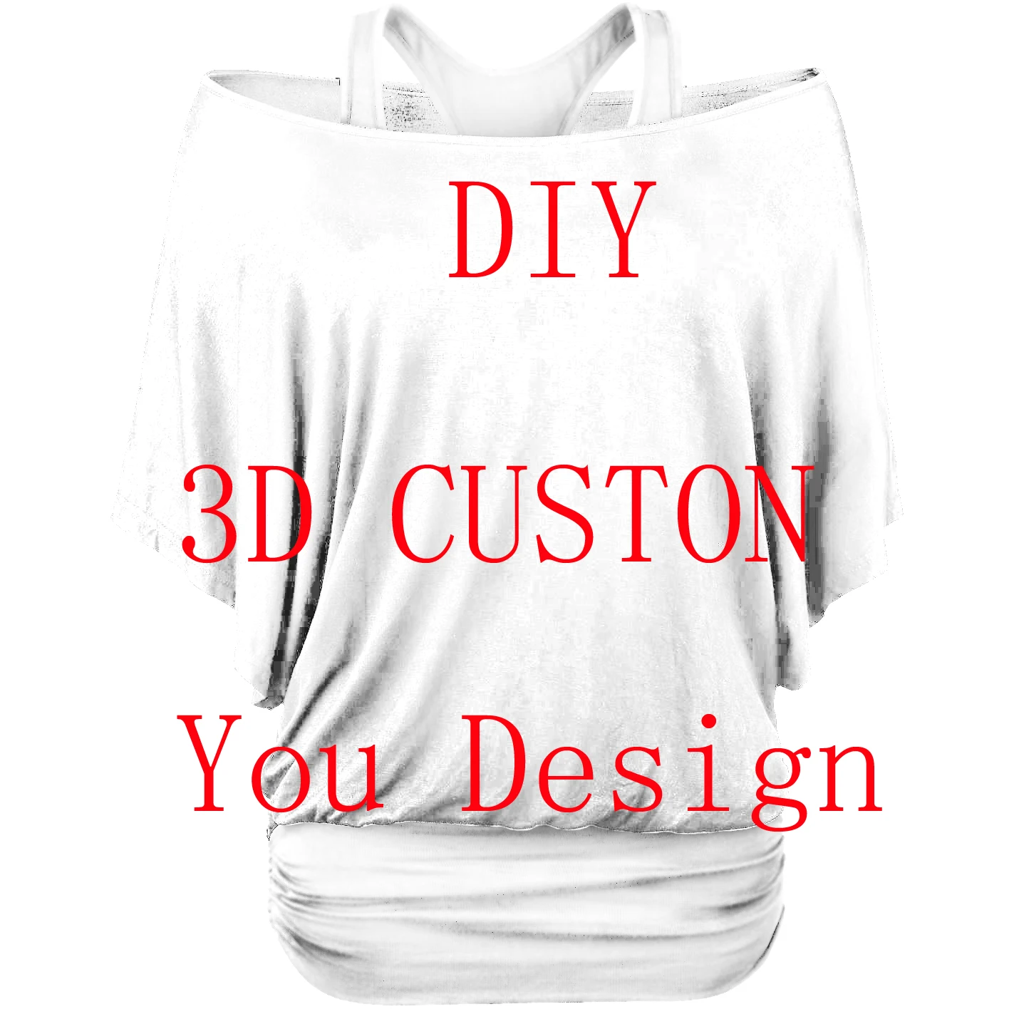 

DIY Custom Design 3D Printed Fake Two-Piece Top Women's Casual T-Shirt Harajuku Streetwear Collection