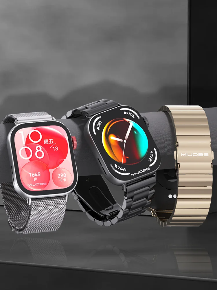 حزام من الفولاذ المقاوم للصدأ لساعة هواوي فيت 4 برو 3 سوار كوريا للرجال والنساء حزام ساعة معدني لهواوي Fit4 Fit 4pro Fit3