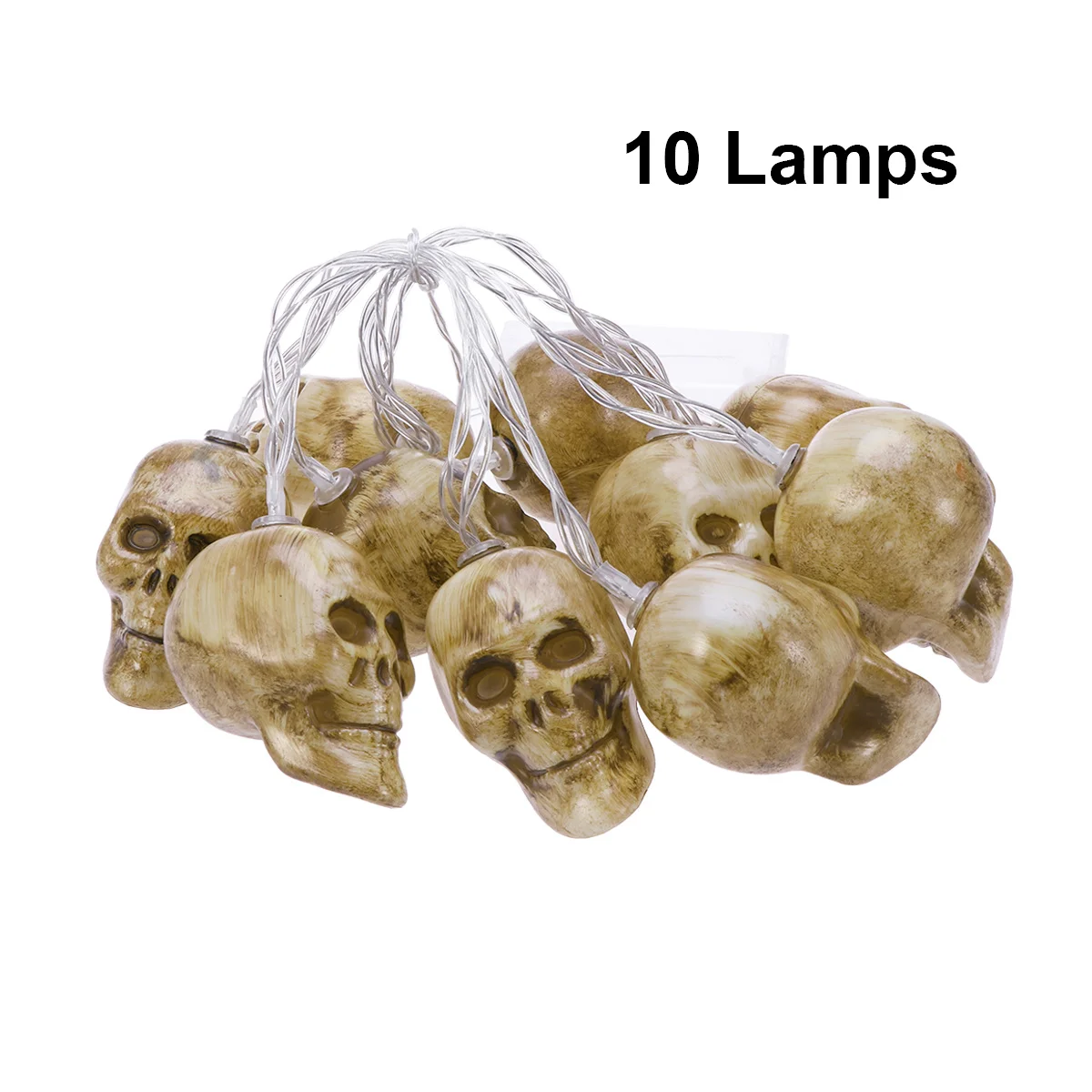 

1.5m 10leds Halloween Skull LED String Lights Powered Fairy Lights Party Garden Outdoor Indoor Decoration
