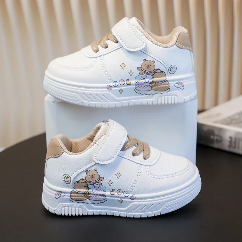 Cartoon Kids Girls Board Shoes 2025 New Children Sneakers Boys Honey Capybara Casual Sport Shoes School Student Toddler Shoes