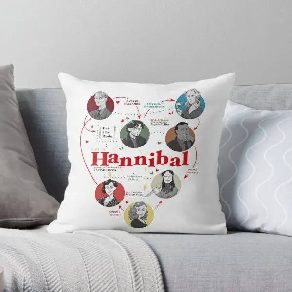 Falsettos Hannibal Mashup  Printing Throw Pillow Cover Cushion Waist Fashion Anime Fashion Pillows not include One Side