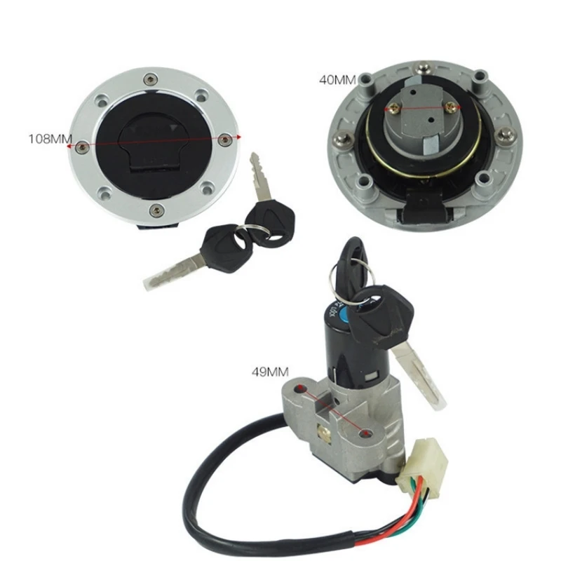 

Motorcycle Ignition Switch Fuel GasTank Cap Cover Seat Lock Key Set Kit For Suzuki GSXR1000 SV650 TL1000R GS500 2001-2012