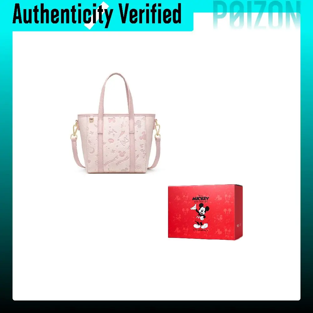 Disney Mickey Mouse Pu Tote Shoulder Handbag Regular Women's Pink/Ecru DHB41216-A