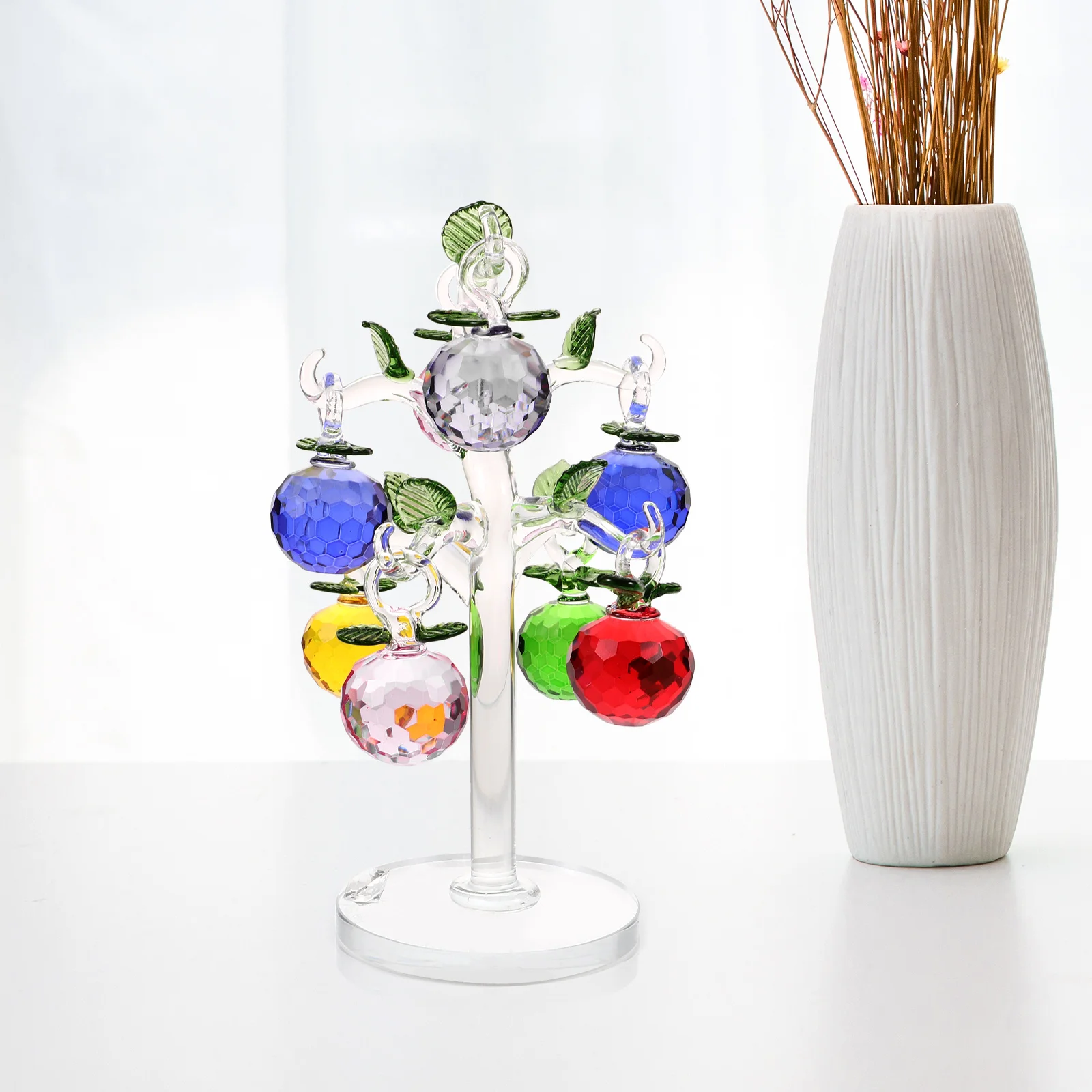 

Crystal Apples Tree 1Set Strong Interior Decoration Perfect for Homes Hotels Offices Restaurants Crystal Tree