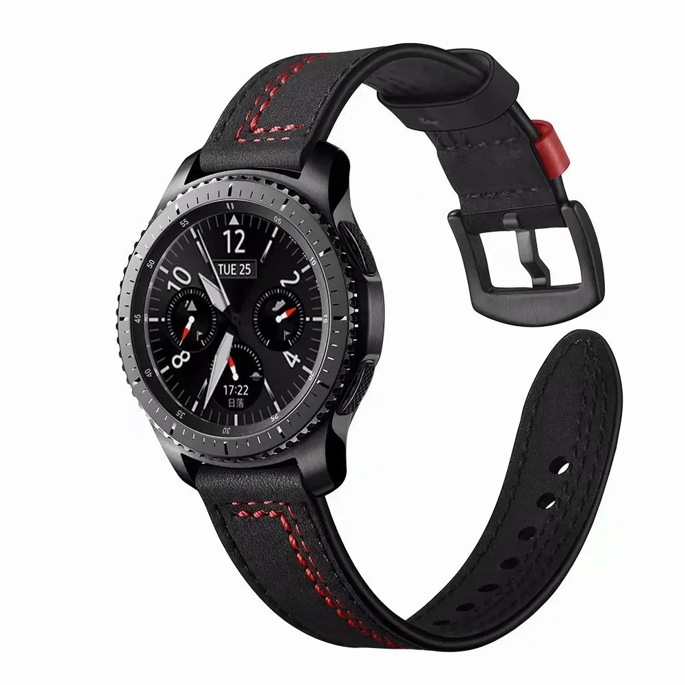 Band for Samsung Galaxy watch 7/4-6 classic/5/pro/Active 2 strap 20-22mm Leather bracelet Huawei Watch GT 4/2e/3/pro watchbands