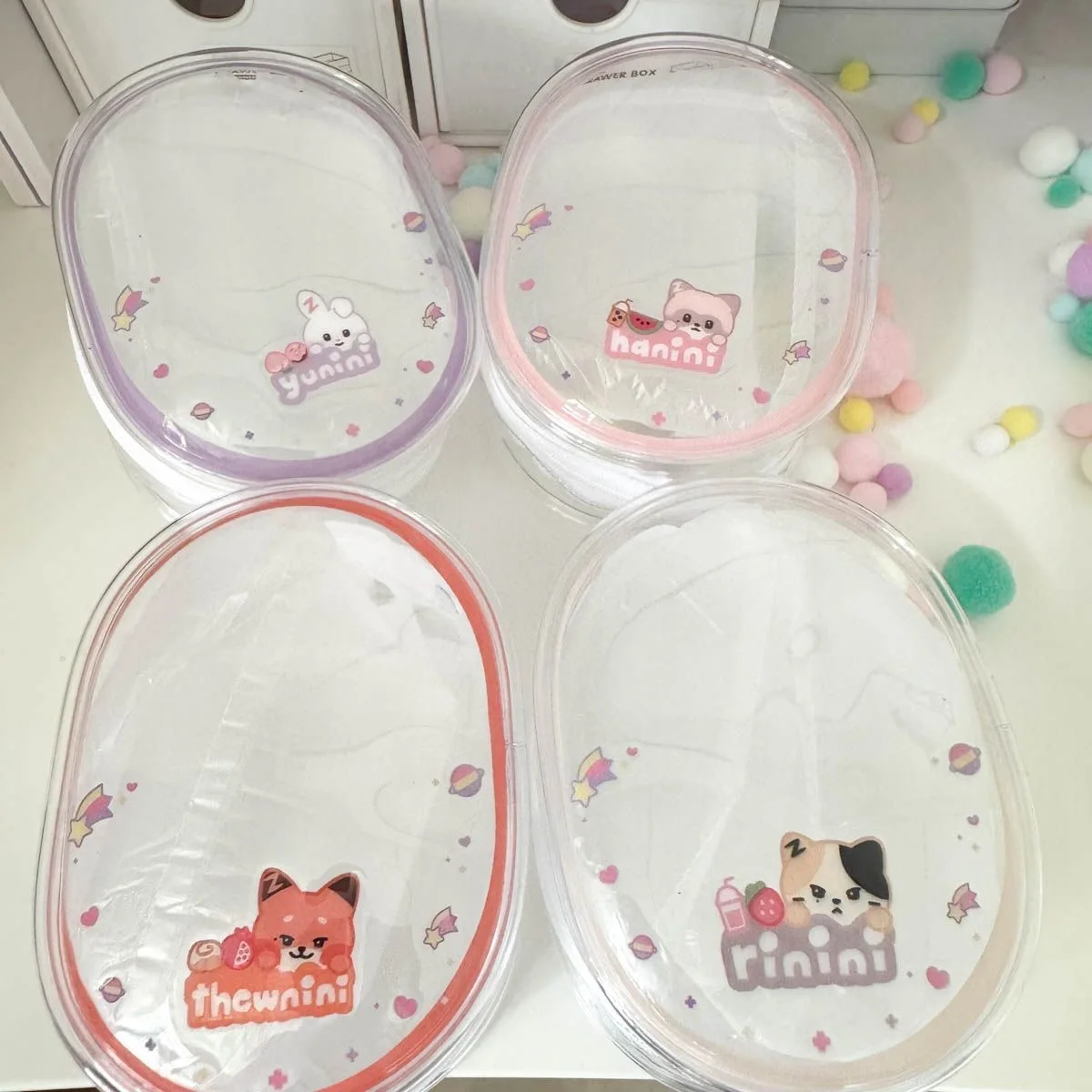 

Zerobaseone Zb1 Small Bag Doll Bag Decorative Bag 13.5*10.5*5cm Cartoon Cute Pvc Storage Bag Cosmetics Bag Seok Matthew Ricky Park Gun Wook Kim Gyu Vin Kim Kp