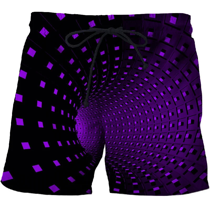 Funny Abstract Graphics 3D Print Beach Shorts Summer New Men Women Oversized Surfing Board Shorts Swimwear Trunks Kids Clothing