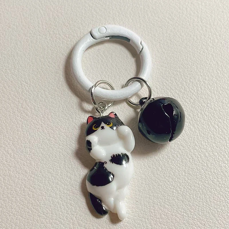 Cute Simulation Cat Keychain Cartoon Kitten Keyring Bag Pendant Car Key Holder Backpack Key Accessories For Couple Gifts