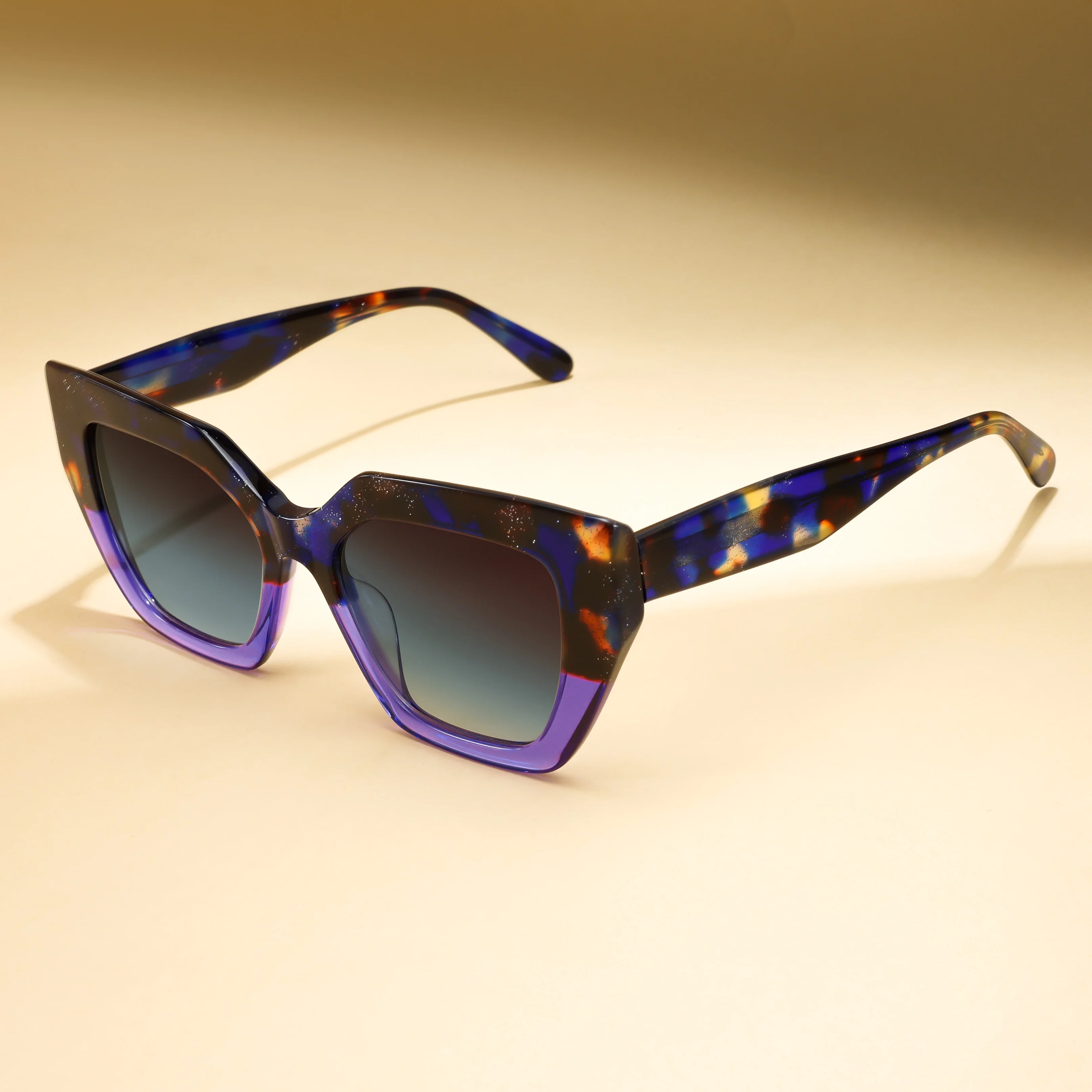 

VZONE Retro Sunglasses for All Asymmetric Square Frame UV400 Lens Women Polarized UniversalFashion Lightweight Crafted