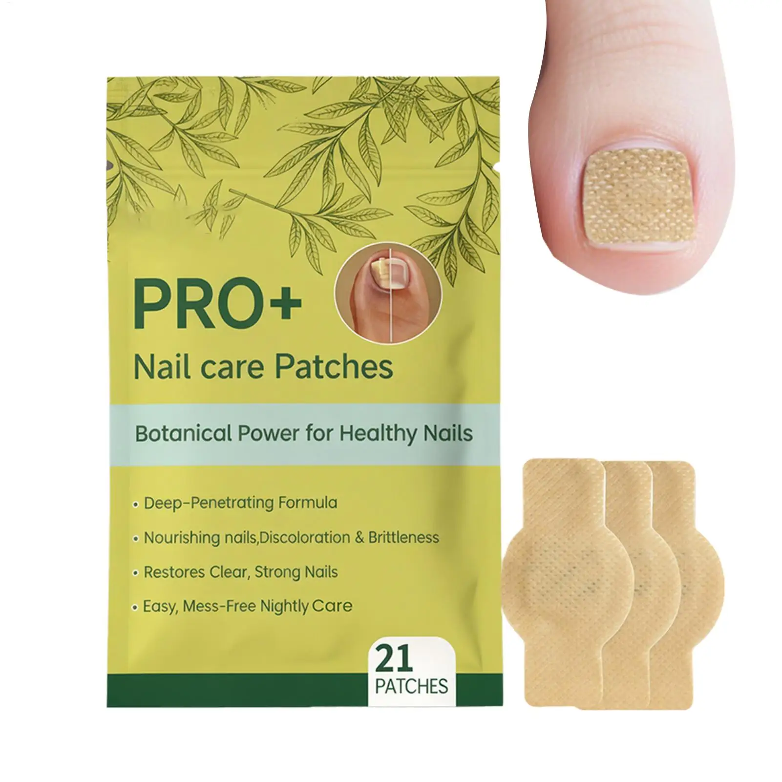 Broken Nail Patches 21 Pieces Gentle Moisturizing Sheets Toenail Repair for Smooth Fingernail Protection Wound Wrapping Damaged