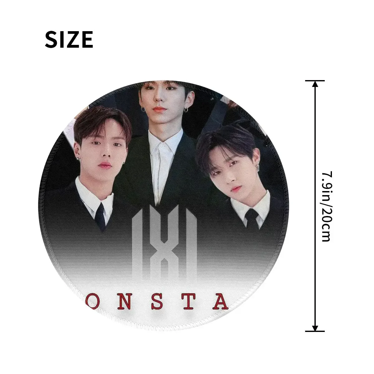 Monsta X Kpop Round Mouse Pad Computer Keyboard Mouse Mat Gaming PC Desk Mat Office Table Mats