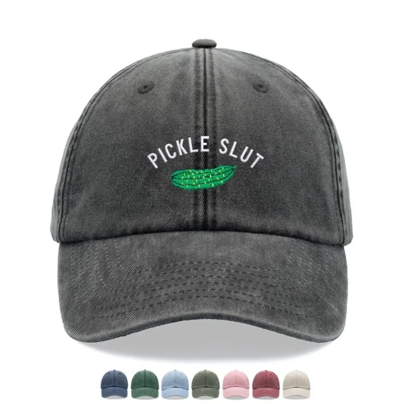 1pc Personality Fashion Pickle Sl*t Baseball Caps for Women,outdoor Windyproof Sunshine Low Profile Unisex Adjustable Dad Hats