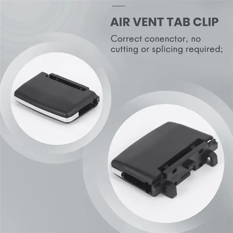 A82U-2 Piece A/C Air Vent Outlet Tab Clip Repair Kit Car Accessories Black ABS+ PC For W204 C180 C200 C260