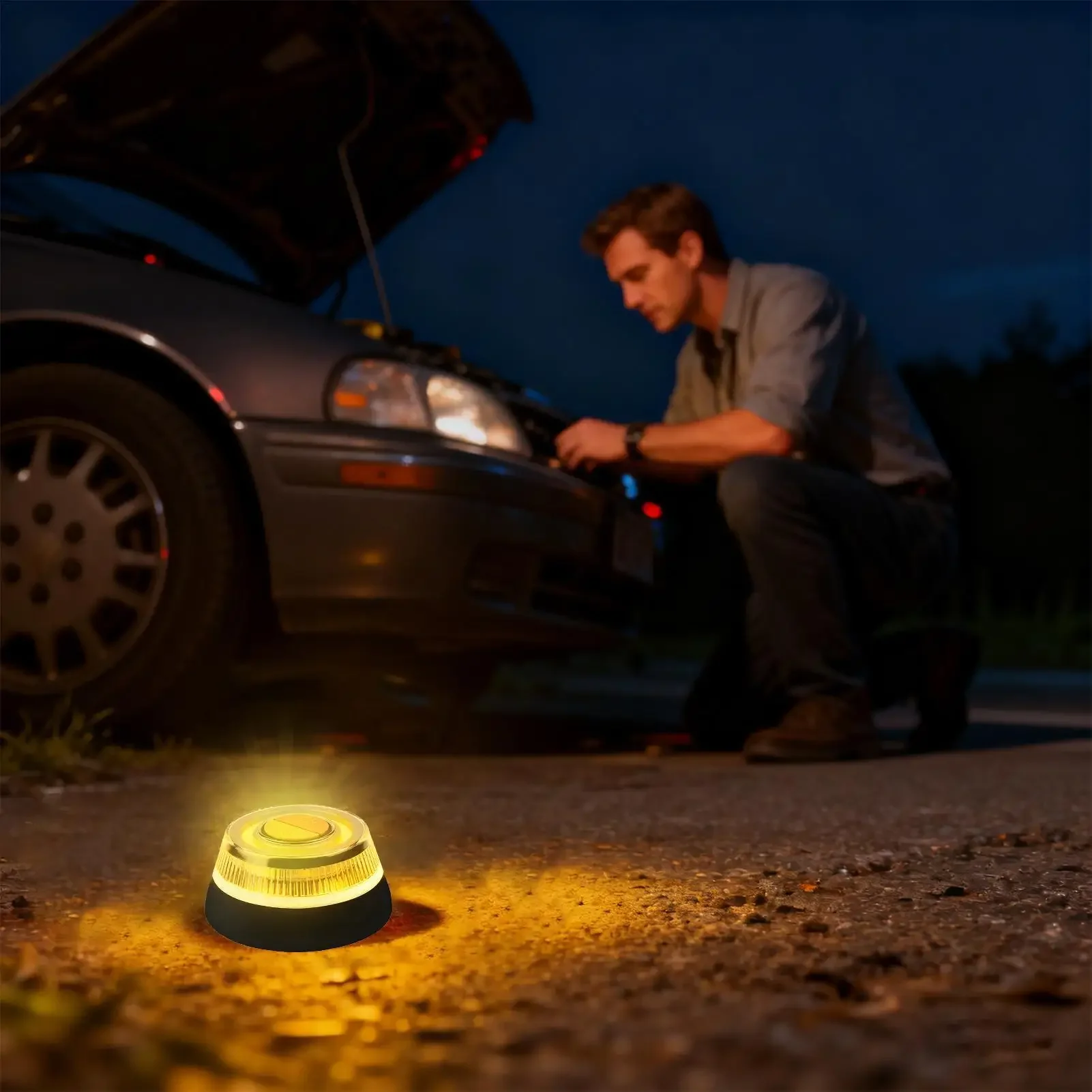Car Emergency Beacon Light  V16 Magnetic Induction Strobe Flashing Warning Light Help Flash Safety Signal Lamp