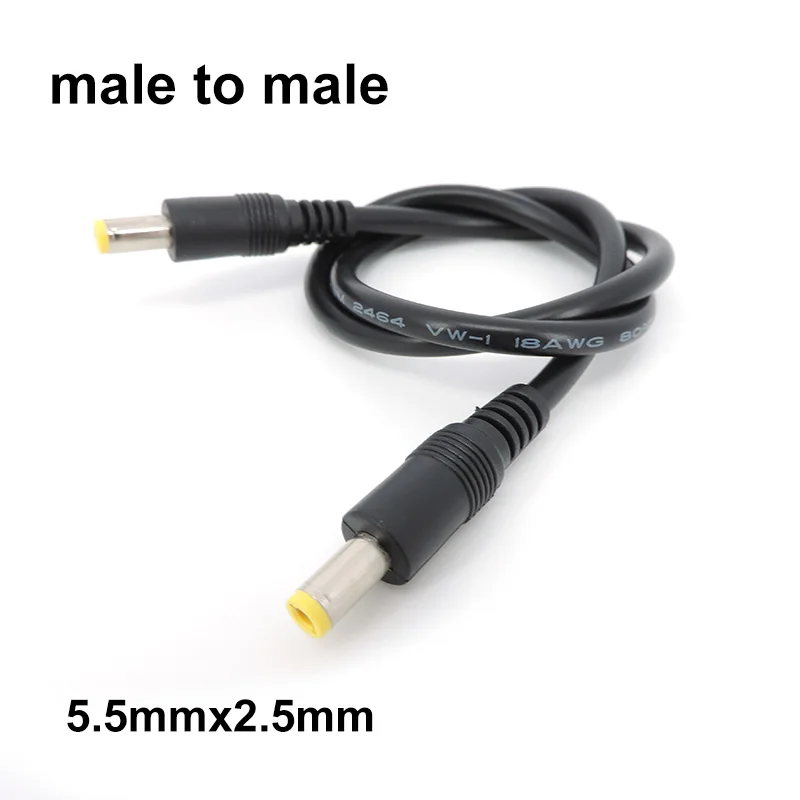 12v 18awg DC male to male female 5.5X2.5mm 2.1mm Extension power supply connector diy Cable Plug Cord wire Adapter for strip