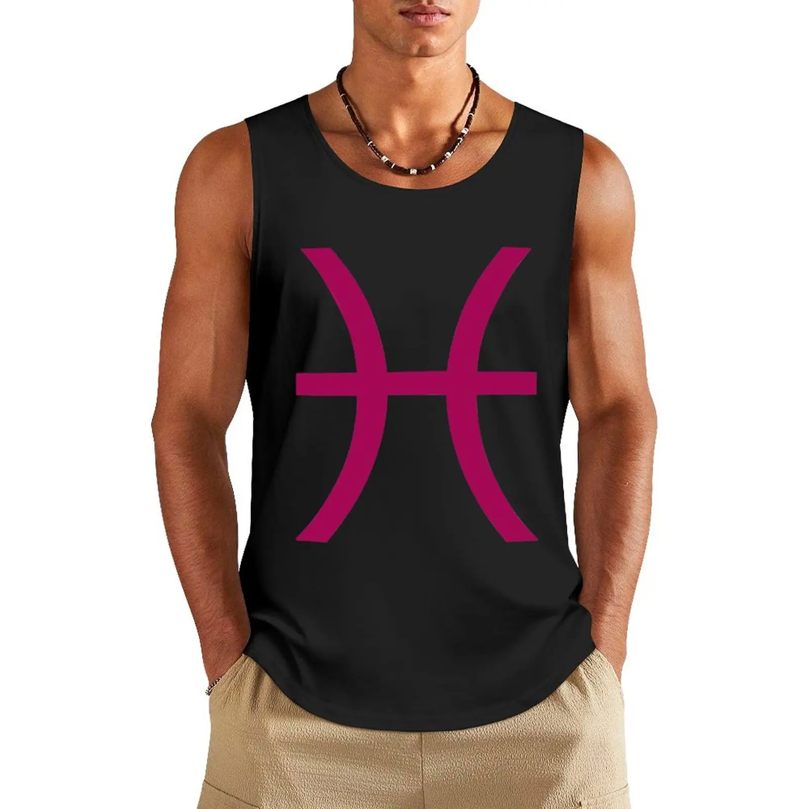 

Pisces sign Tank Top Short sleeve sleeveless vests sports vest sleeveless shirt man gym