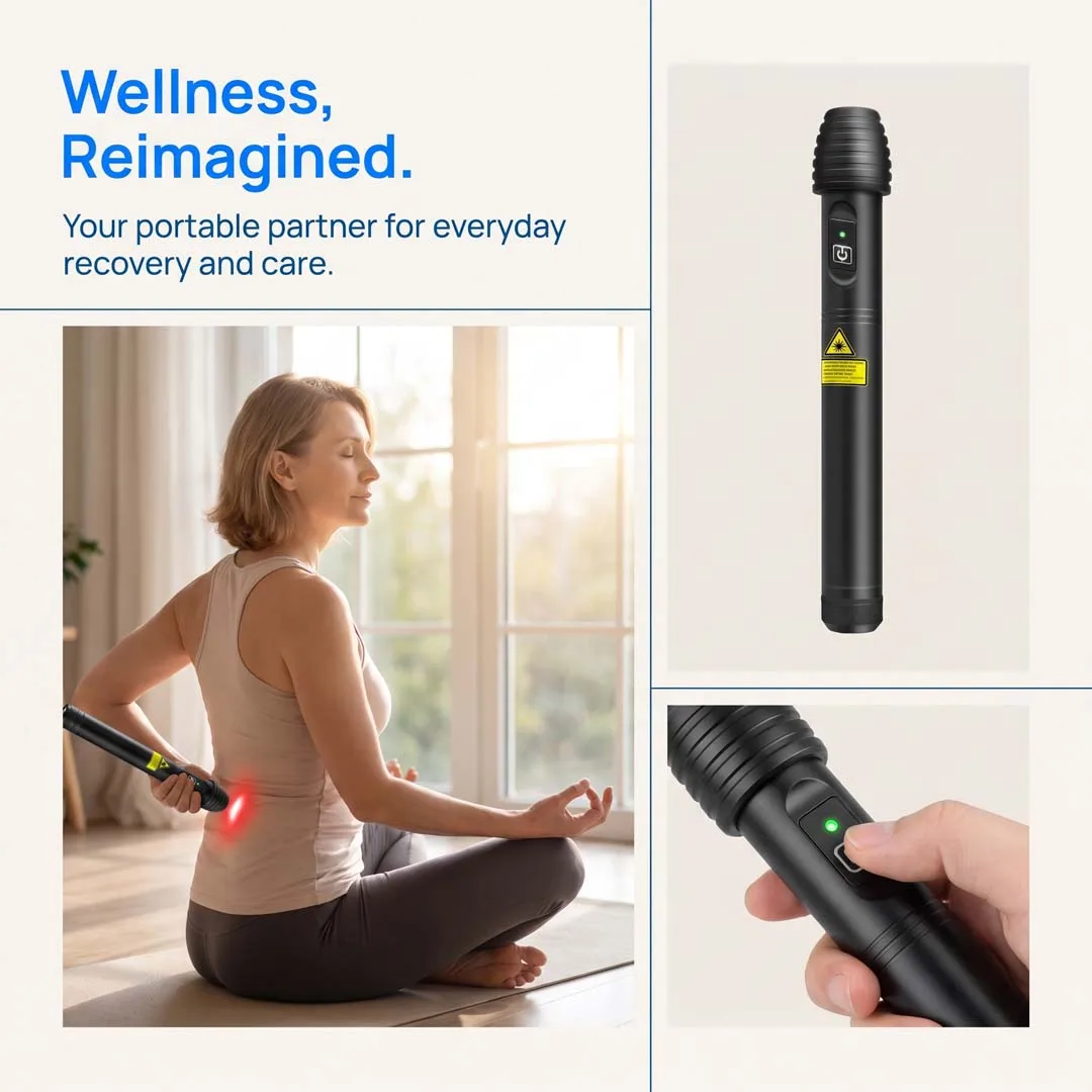 808nm 500mW Handheld Laser Pointer 1 Diodes Acupuncture Points Stimulation Device for Smoking Cessation Pain Relief Management