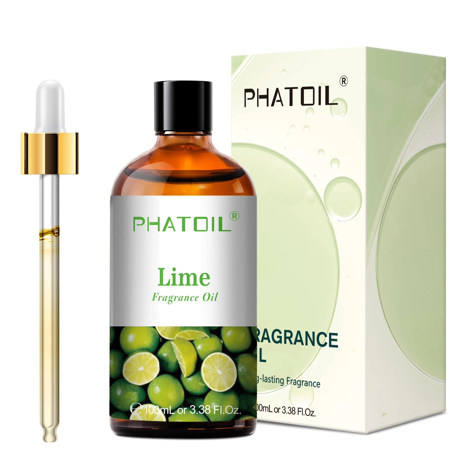PHATOIL 100ml Aromatherapy Fragrance Oil with Glass Dropper Lime Coconut Strawberry Cherry Watermelon Lemon Mango Aroma Oils