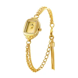 BS Women's Watch Business French Luxury High end Retro Gold Bracelet Bar Pink Ladies Fashion Quartz Wristwatches Gift Adjustable