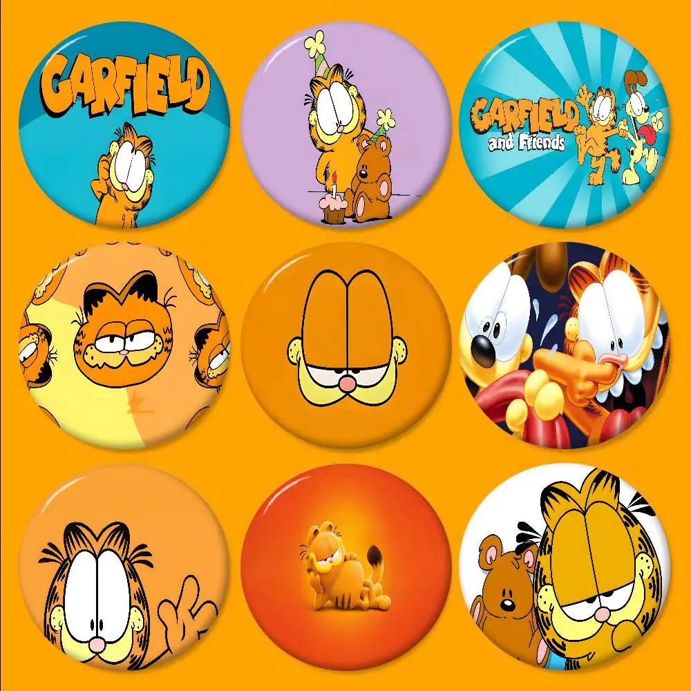 Cute Anime G-Garfields Cat Anime Brooches Cute Cartoon  Badge Jacket Jeans Lapel Pin Gift Accessorie