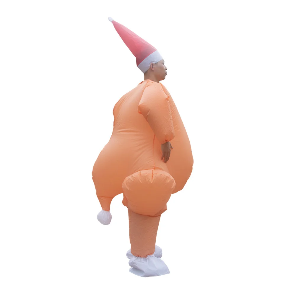 

Thanksgiving Inflatable Costume Adult Turkey Blow Up Suit Durable Polyester Lightweight For Party Carnival Performance No