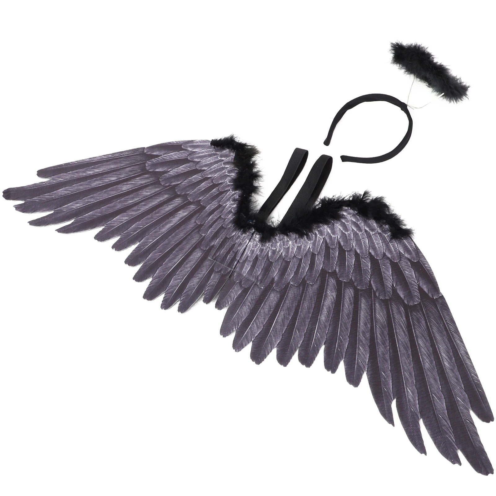 

Wing Costume Set Large Gold Glitter Wings Women Girls Halloween Costumes Accessories Adults Angel Headband Props Role Play Angel