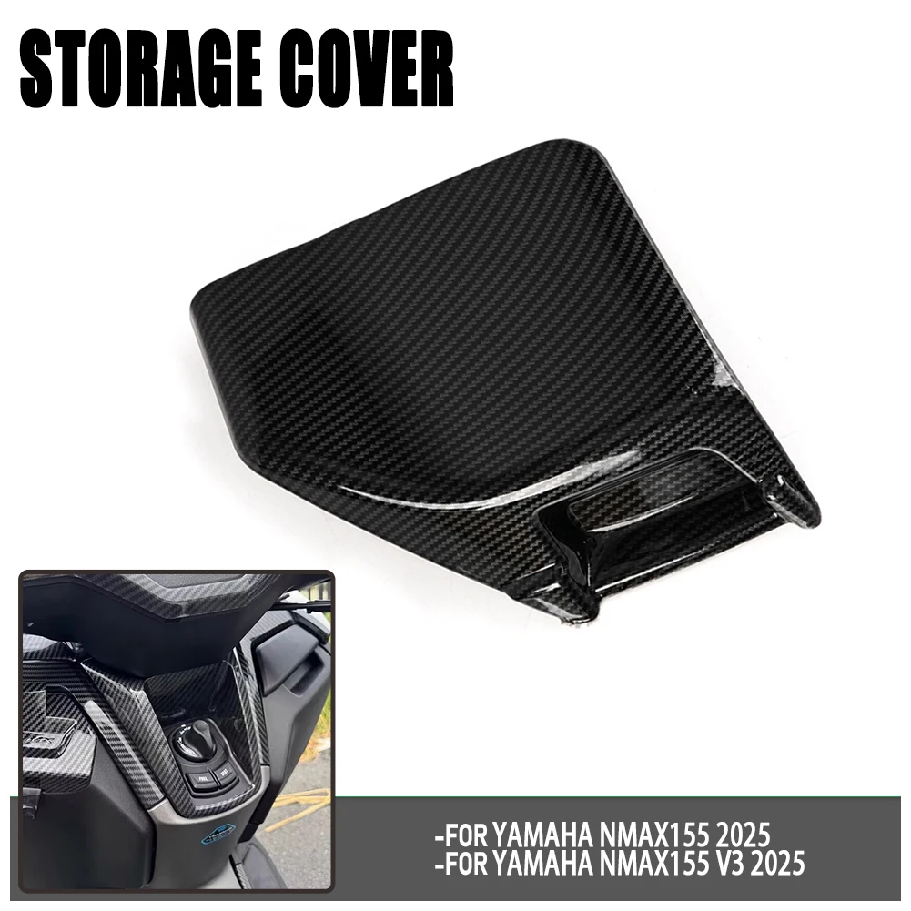 

For Yamaha NMAX155 V3 2025 Tool Box Storage Cover Accessories Motorcycle Right Storage Carbon Fiber Cover N-MAX155 NMAX 155 25