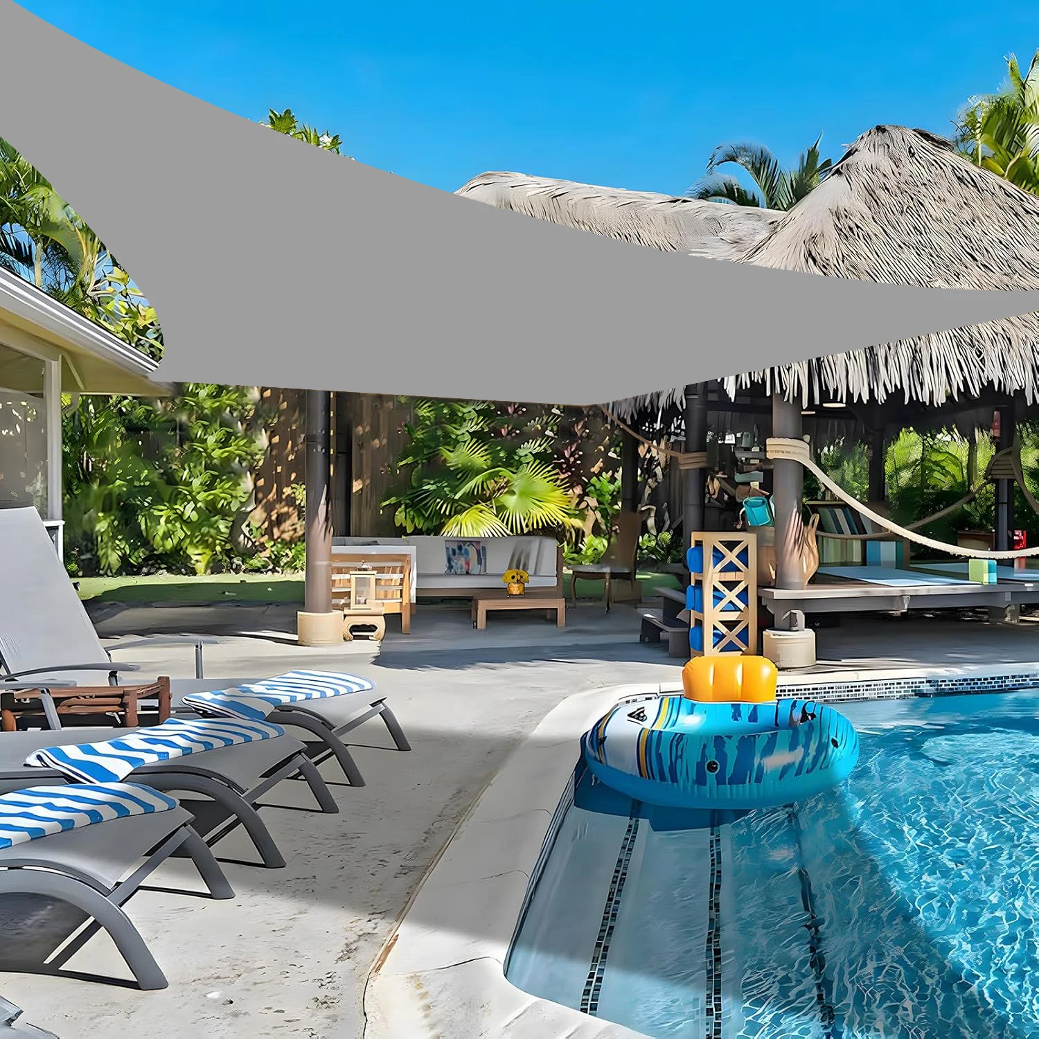 UV Block Sun Shade Sail Waterproof Awning Canopy for Patio Garden Backyard Outdoor Sun Protection