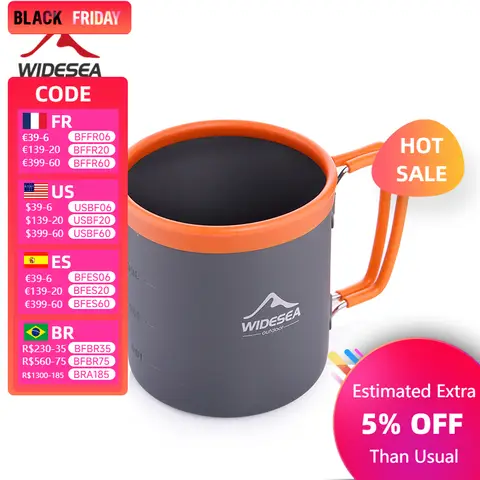 Outdoor Aluminum Camping Mug widesea