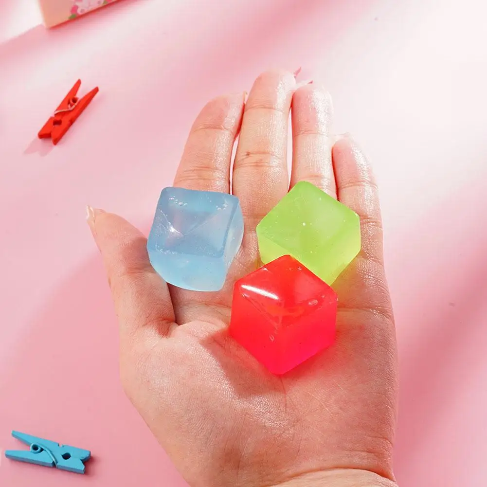 Ice Block Stress Ball Toy Squeeze Toy Ice Clear Ice Cubes Squishy Toys Fidget Toy Transparent Cube Stress Relief Squeeze Toy - view 4
