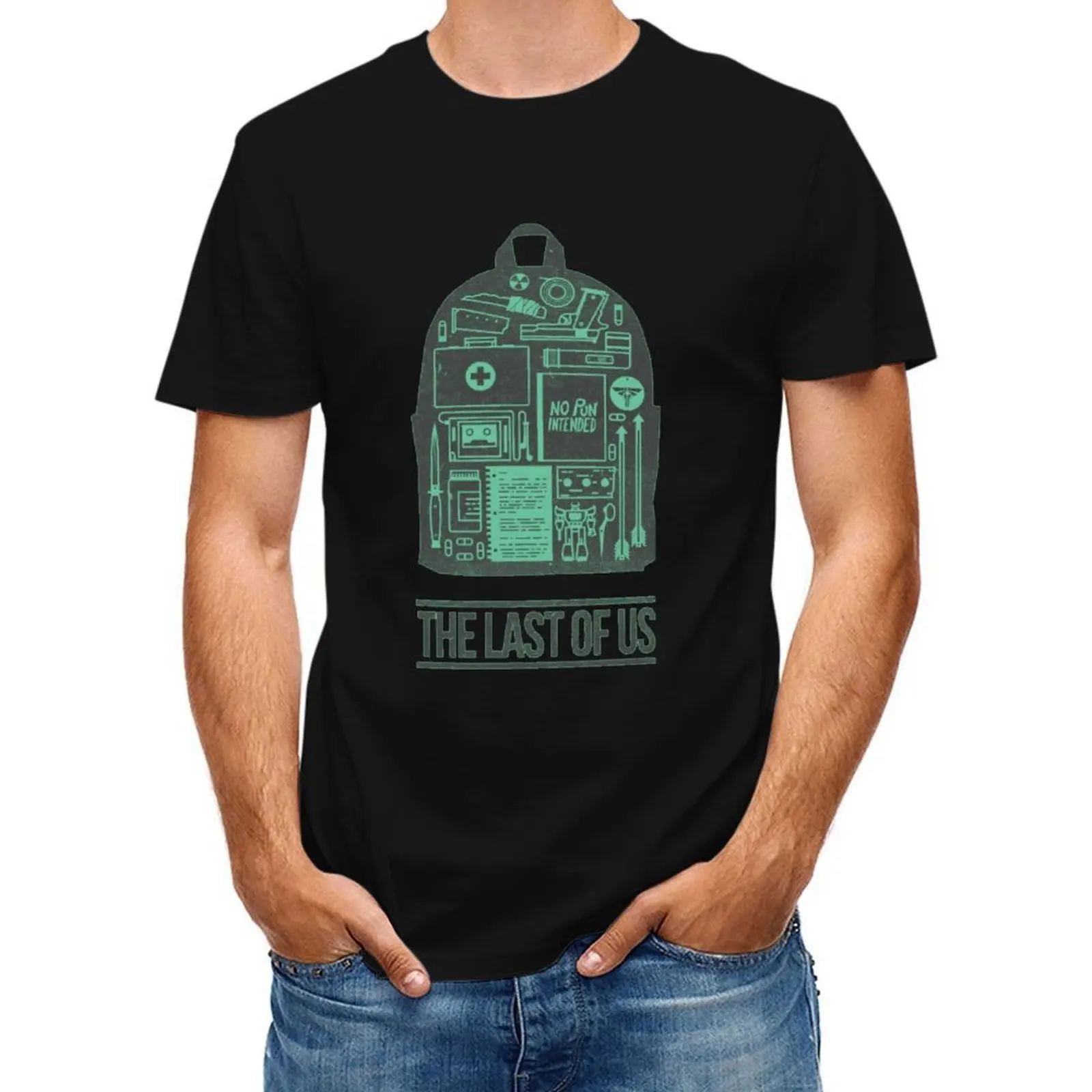 

The Last of Us Ellie's backpack T-Shirt plus sizes vintage clothes shirts graphic summer clothes T-shirts for men cotton