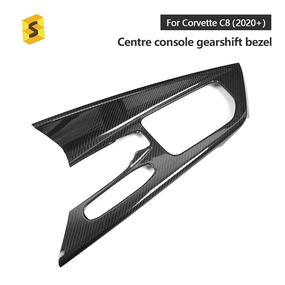 Carbon Fiber Dry Center Console Panel Car Interior Accessories Decoration for Chevrolet Corvette C8 2020 2021 2024