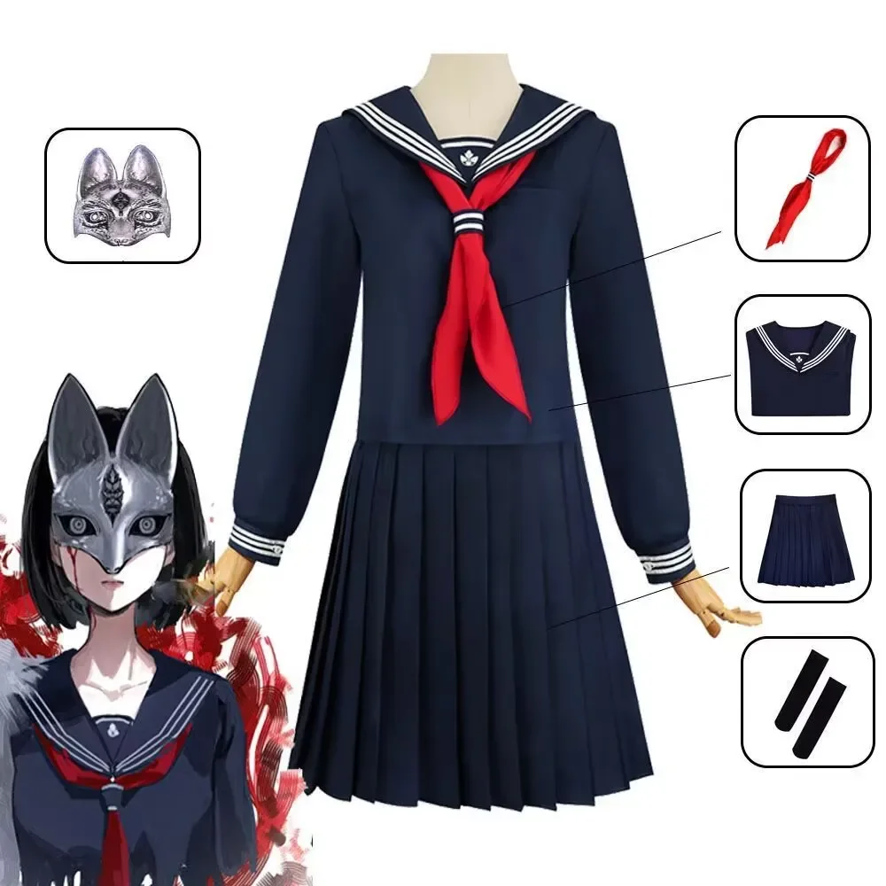 

2026 Silent Women's School JK Uniform Hill Navy Blue Sailor Suit Hinako Shimizu Cosplay Costume Hallowen Carnival Party Outfit
