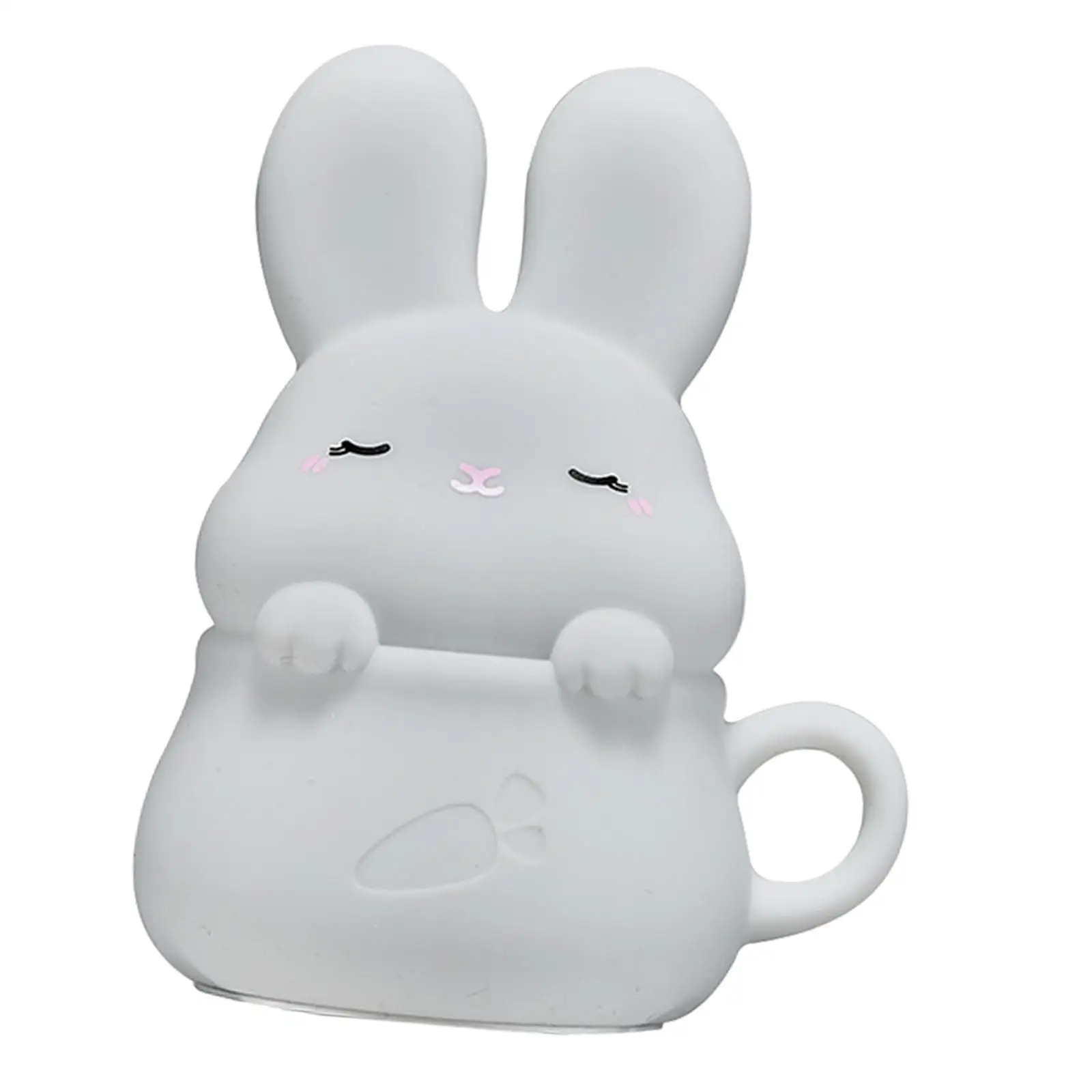 Luz de noche LED de dibujos animados, lámpara de grifo portátil con forma de conejo que cambia de Color para guardería, guardería, regalo para dormir para niños pequeños