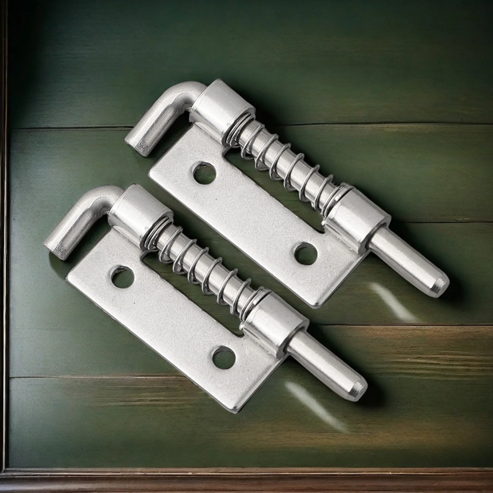 2PCS Spring Loaded Latch Pin 304 Stainless Steel Door Cabinet Hinges Latches Cabinet Hardware Distribution Box Latches
