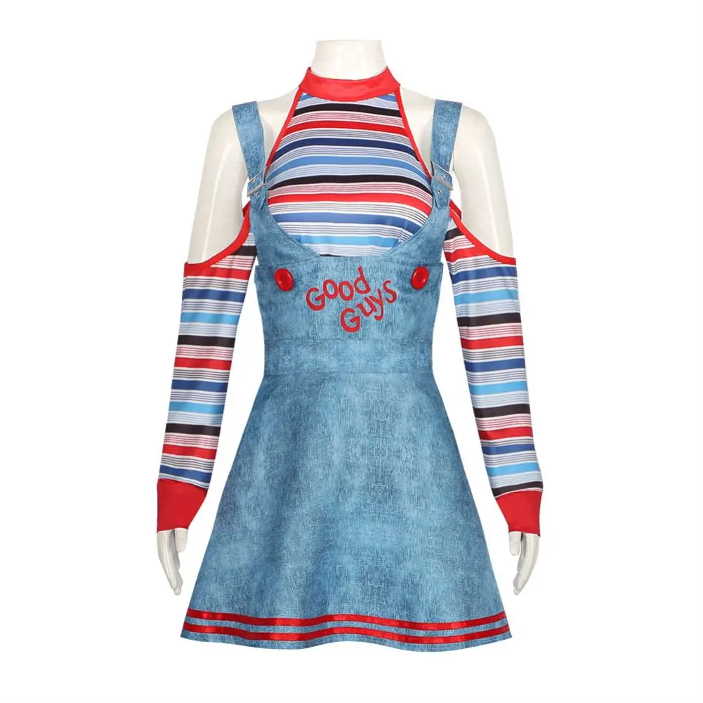Chuy – Costume de Cosplay de poupée d'horreur, Costume de spectacle d'halloween, vêtements traditionnels pour femmes, Costume de scène, Design Bal