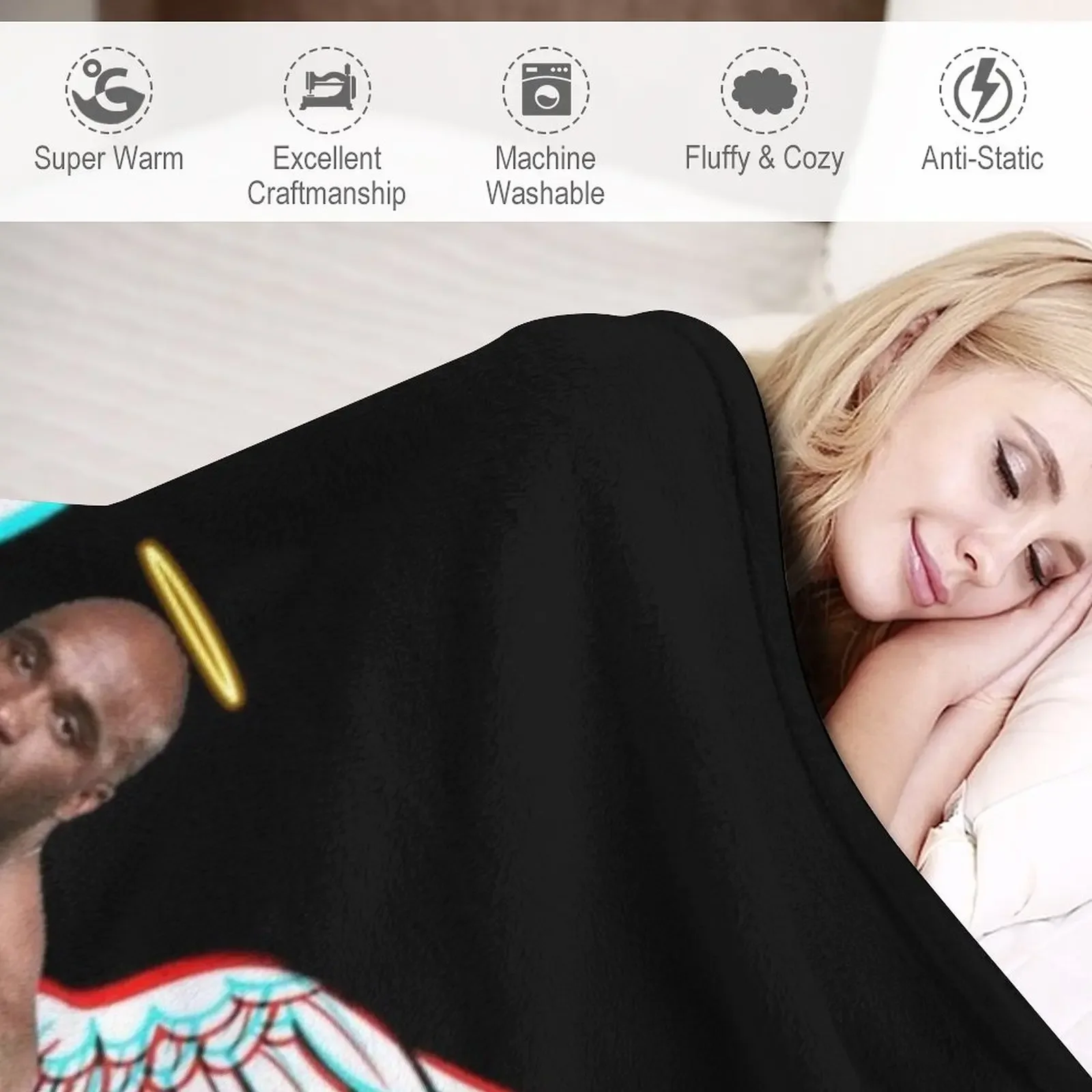 بطانية رمي Bobblehead ثقيلة من خشب باري ، بطانية الفانيلا ، بطانية عتيقة #4